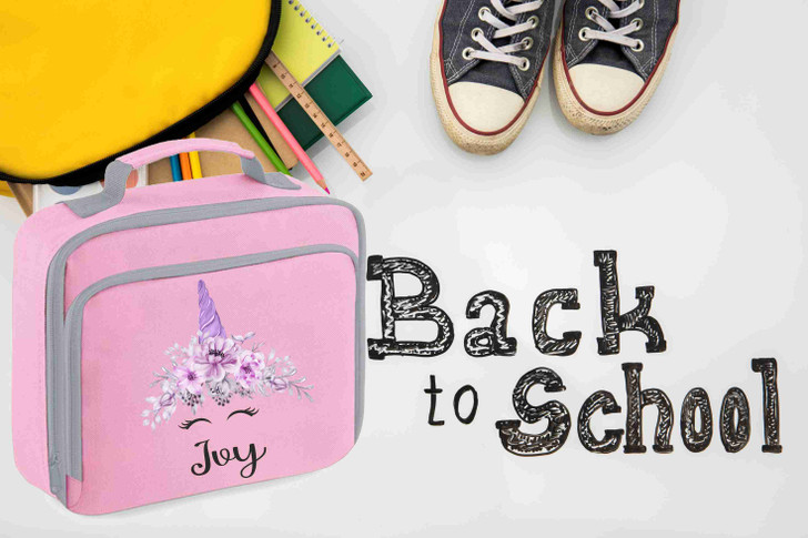 Personalised Water bottle , backpack,lunchbox unicorn design PRINTED