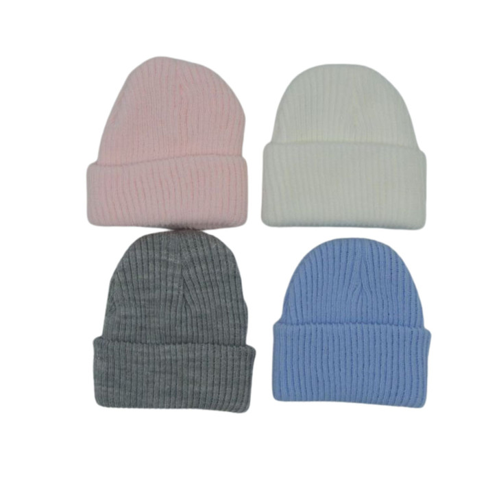 CT02 NEW BABY 1x1 RIBBED TURN UP HAT