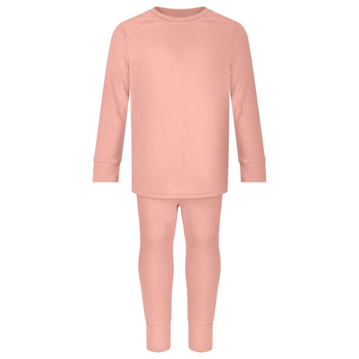 DUSKY PINK  Long Raglan Sleeve Pyjama Set