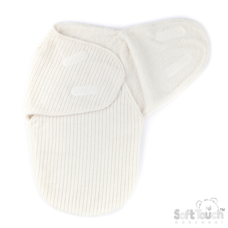 SW122-W: White Chenille Cellular Swaddle Wrap