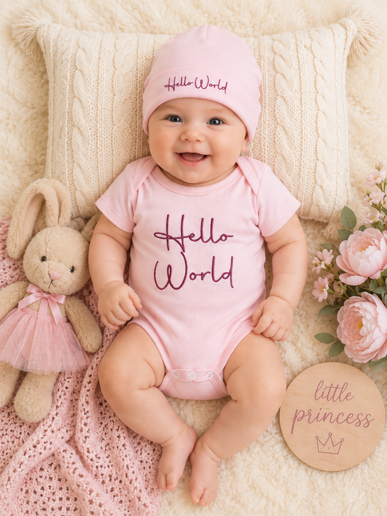 Hello World Baby Bodysuits Collection