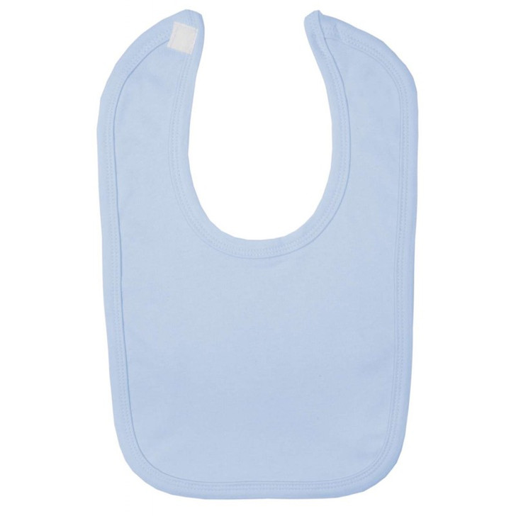 Blank Velcro Fastening Bibs in Light Blue