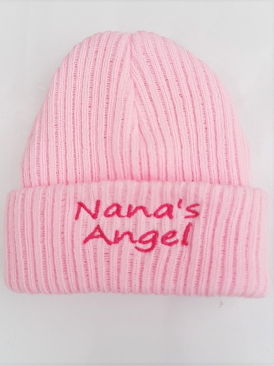 Nanas Angel pink embroidered hat