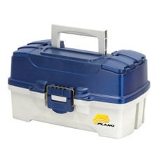 Plano 2-Tray Tackle Box w\/Duel Top Access - Blue Metallic\/Off White [620206]