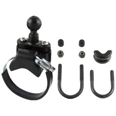 RAM Mount Rail Base w\/Zinc Coated U-Bolt, ATV\/UTV Strap  1" Ball for Rails to 3.15" in Diameter [RAM-B-231Z-2U]