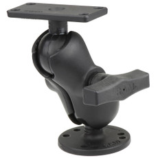 RAM Mount 1.5" Ball Mount w\/2.5" Round Base, Short Arm  1.5" x 3" Plate f\/Humminbird Helix 5 Only [RAM-202-153-B-202U]