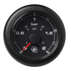 Veratron 52MM (2-1\/16") OceanLink Boost Pressure Gauge - 2 Bar\/30 PSI - Black Dial  Bezel [A2C1066140001]