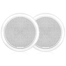 FUSION FM-F77RW FM Series 7.7" Flush Mount Round Marine Speakers - White Grill - 200W [010-02300-00]