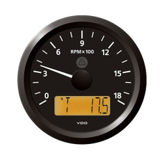 Veratron 3-3\/8" (85 mm) ViewLine Tachometer - 0 to 6000 RPM - 8 to 32V - Black Dial  Triangle Bezel [A2C59512350]