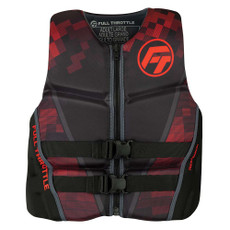Full Throttle Mens Rapid-Dry Flex-Back Life Jacket - 3XL - Black\/Red [142500-100-070-22]