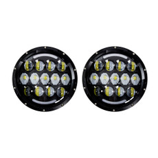 HEISE 7" LED Light w\/Black Face  Partial Halo - 21 LED [JP-704B]