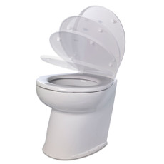Jabsco Deluxe Flush 14" Angled Back 24V Freshwater Electric Marine Toilet w\/Solenoid Valve  Soft Close Lid [58060-3024]