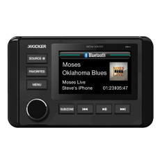 KICKER KMC4 Weather-Resistant Gauge-Style Media Center w\/Bluetooth [51KMC4]