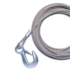 Powerwinch 40' x 7\/32" Replacement Galvanized Cable w\/Hook f\/RC30, RC23, 712A, 912, 915, T2400 & AP3500 [P7188800AJ]