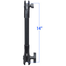 RAM Mount 14" Long Extension Pole w\/1" and 1.5" Single Open Socket [RAP-CB-201-14U]