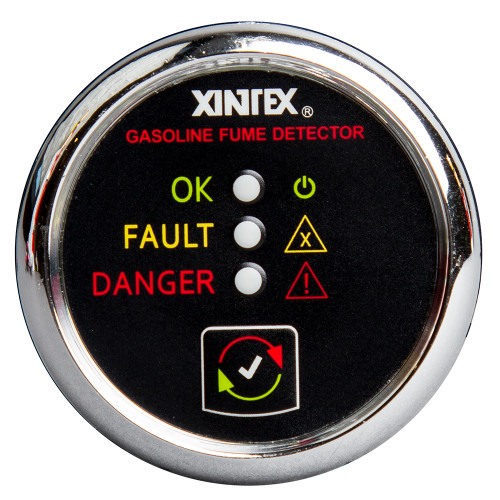 Fireboy-Xintex Gasoline Fume Detector - Chrome Bezel - 12\/24V [G-1C-R]