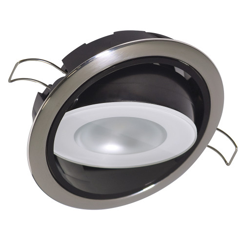 Lumitec Mirage Positionable Down Light - White Dimming, Red\/Blue Non-Dimming - Polished Bezel [115118]