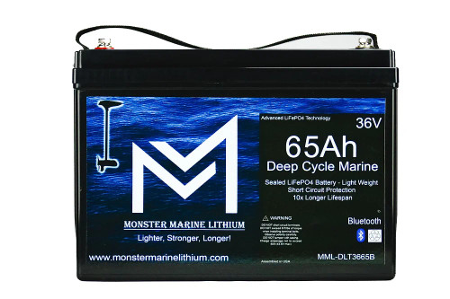 36V 65Ah Bluetooth Lithium Trolling Battery