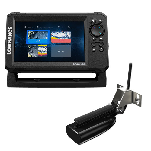 Lowrance Eagle 7 w\/SplitShot Transducer  Discover OnBoard Chart [000-16227-001]