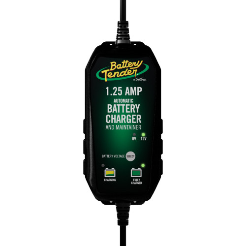 Battery Tender 6V\/12V, 1.25A Selectable Battery Charger [022-0211-DL-WH]