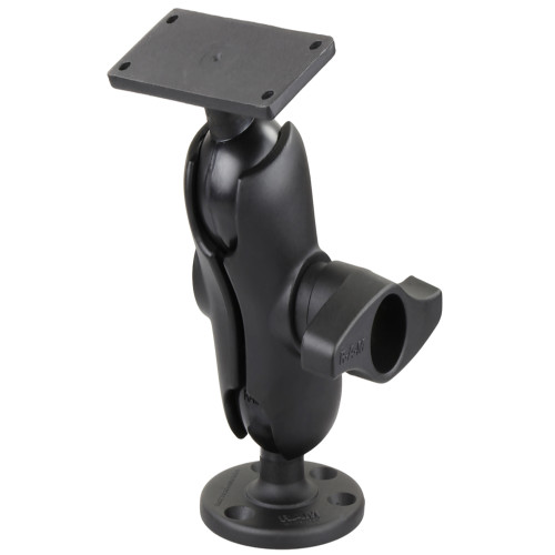 RAM Mount 2.25" Ball Mount w\/3.68" Round Base & 2" x 5" Rectangular Base f\/Humminbird HELIX 9, 10 & 12 [RAM-D-202-25-C-202U]