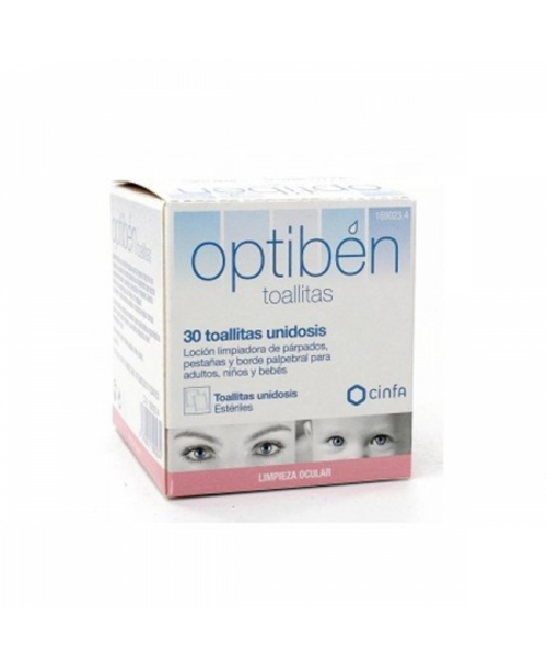 Optiben toallita con loción limpiadora higiene 30 toallitas