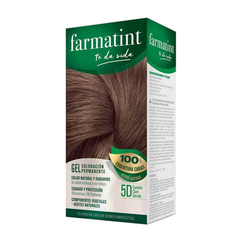 Farmatint 5d castaño claro dorado gel coloración permanente