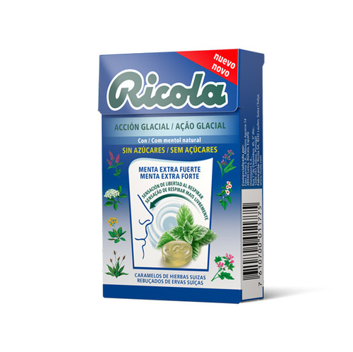 Ricola caramelo s/az 50 g menta extra-fuerte aCCión glacial