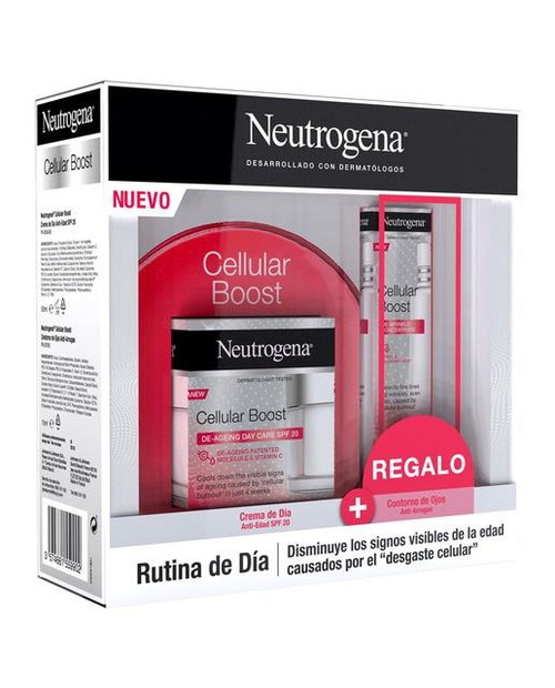 Pack crema de día cellular boost antiedad con vitamina c SPF20 + contorno ojos antiarrugas neutrogena