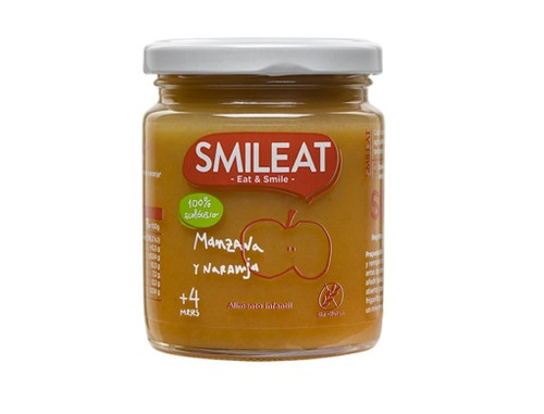 Smileat tarrito manzana y naranja ecológico 230 g