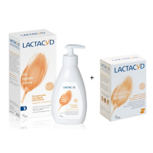 Lactacyd íntimo gel suave 400 mL + toallitas 10 UDS