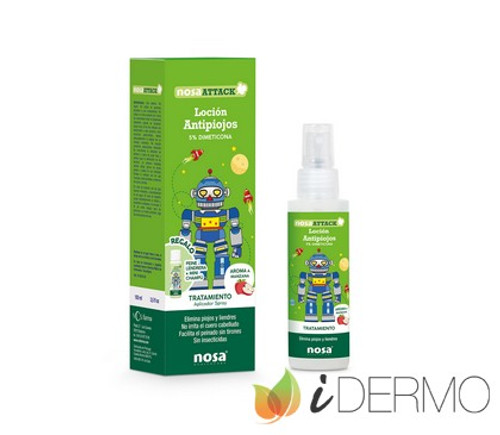 Nosa loción antipiojos 5% dimeticono aroma manzana