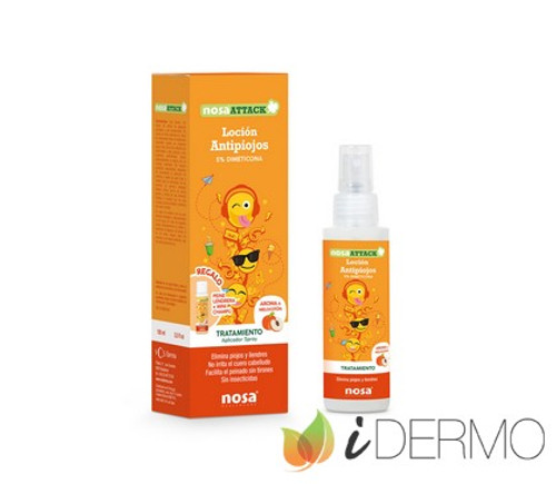 Nosa loción antipiojos 5% dimeticona aroma melocotón