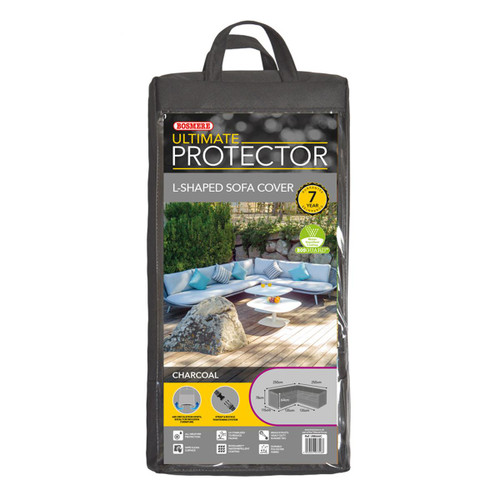 Charcoal 2.5m Bosmere Ultimate Protector L Shaped Sofa Cover