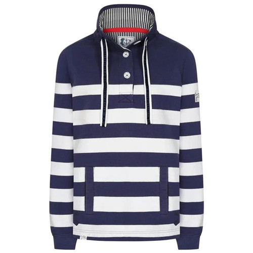 Twilight Lazy Jacks Womens LJ6 Striped Button Neck Sweatshirt