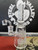 7" Bee Hex Etched Dab Rig - Banger Hanger image 0