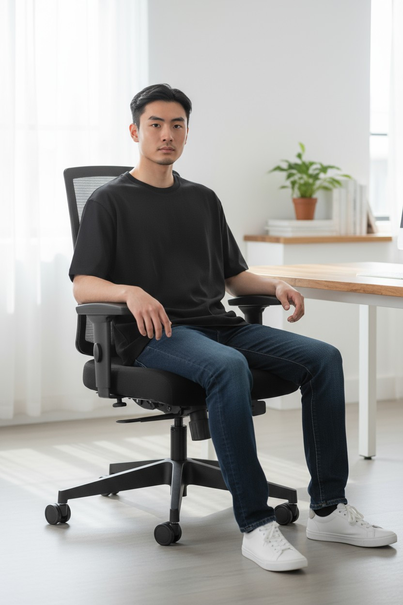 Yon Ergonomic Office Chair in Black - Humanspine