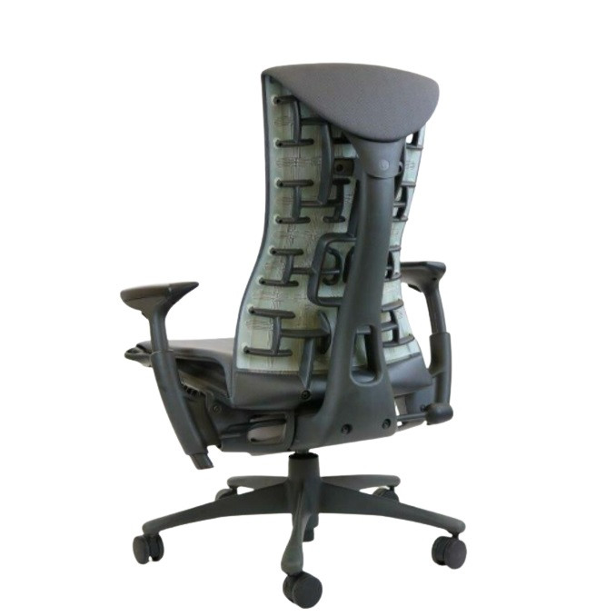 Herman Miller Embody Chair, Charcoal, All Features, Adjustable Arms