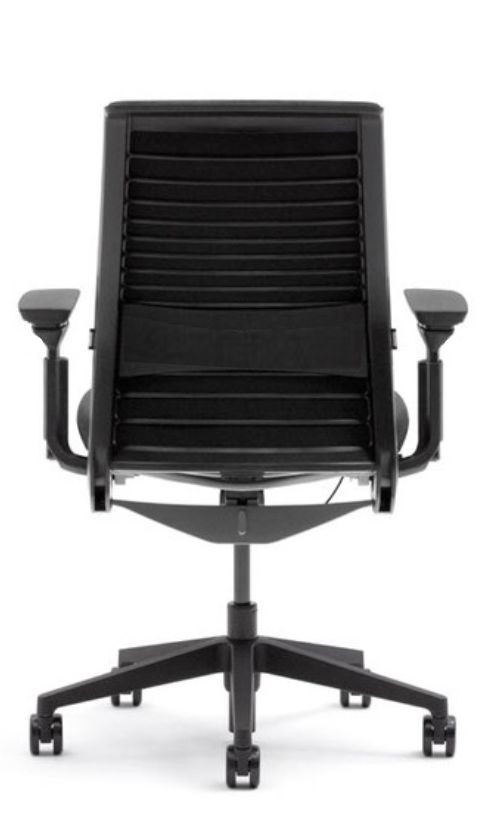 Steelcase Think Chair, Black Fabric Back and Seat Black,
