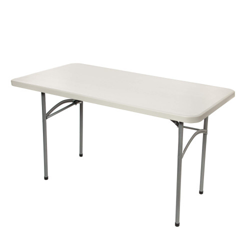 Utility Series Heavy-Duty Premium Commercial-Grade Indoor/Outdoor Folding Table (24 x 48 in, Rectangular, Speckled Gray Top/Gray Frame)