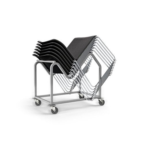 Stack Chair Dolly, Premium Commercial Heavy Duty Steel Cart (Vertical Stacking Cradle, Fits OEF8700 & OEF8800 and Most Stacking & Sled Chairs, 1100 lb, Swivel Casters)