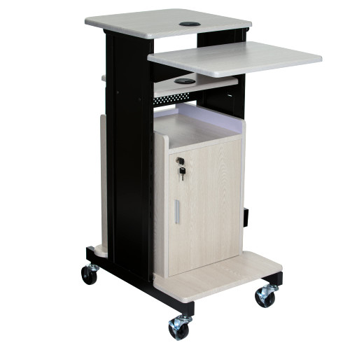 Premium Plus Presentation Cart with Storage Cabinet