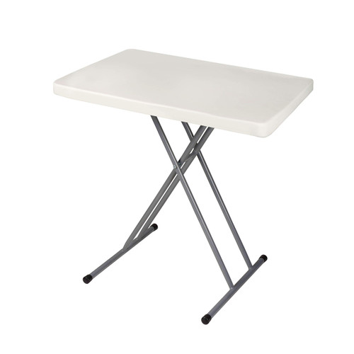 Personal Folding Table (30 x 20 in, 13 to 28 in Height, 6 Positions, Speckled Gray Top/Gray Frame)