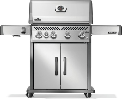 PRO 525 Propane Gas Grill with Infrared Side Burner, Stainless Steel, Durable 5-Burner Outdoor BBQ