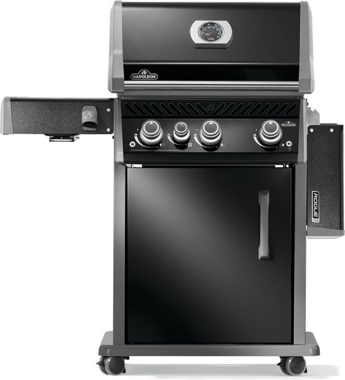 PRO 425 Propane Gas Grill with Infrared Side Burner, Black, Durable 4-Burner Backyard Grill