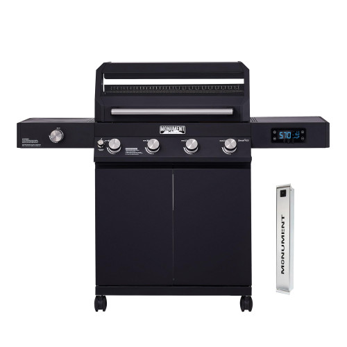 Grills 4-Burner Liquid Propane Gas Smart bbq Grill Denali 425 with Stainless Steel Smoke Box(2 Items)