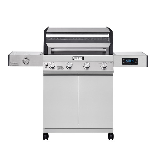 Grills 4+1 Liquid Propane Gas Smart BBQ Grill, 4 Burners & 1 Side Burner, Denali 405 Stainless Steel with Smart technology, Knob Controls, Outdoor Use