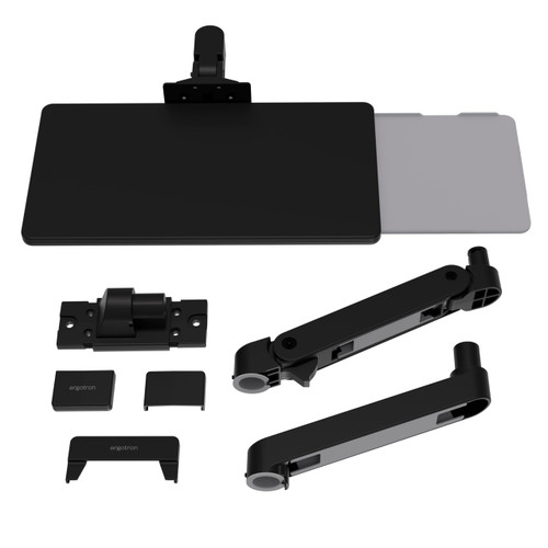 Upgraded LX Pro Premium Keyboard Arm, Wall Mount Adjustable Keyboard Tray – Matte Black