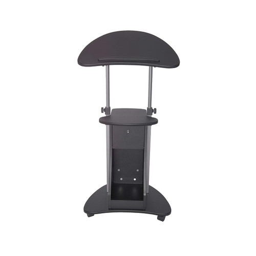 Sit-to-Stand Mobile Medical Laptop Computer Cart, Black, Adjustable Height, B005