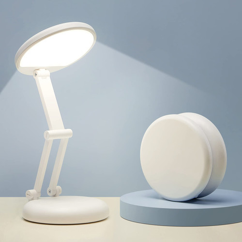 Cordless Desk Lamp,Dimmable Small Battery Powered Lights,3600mAh Rechargeable Wireless Table Lamp,Mini Lamp&Portable Light for Bed,Book Reading,Home for Small Spaces,Nail Light,Craft,Office